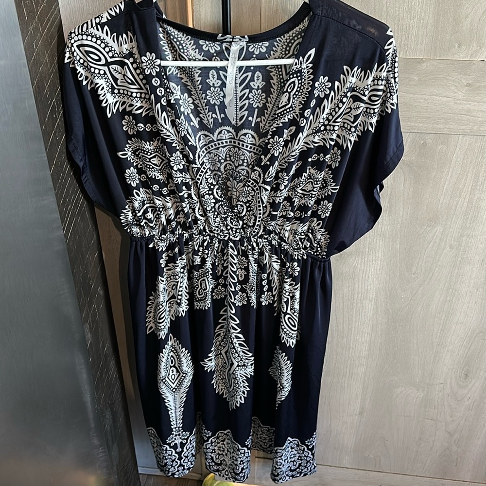 Navy Blue Silky dress